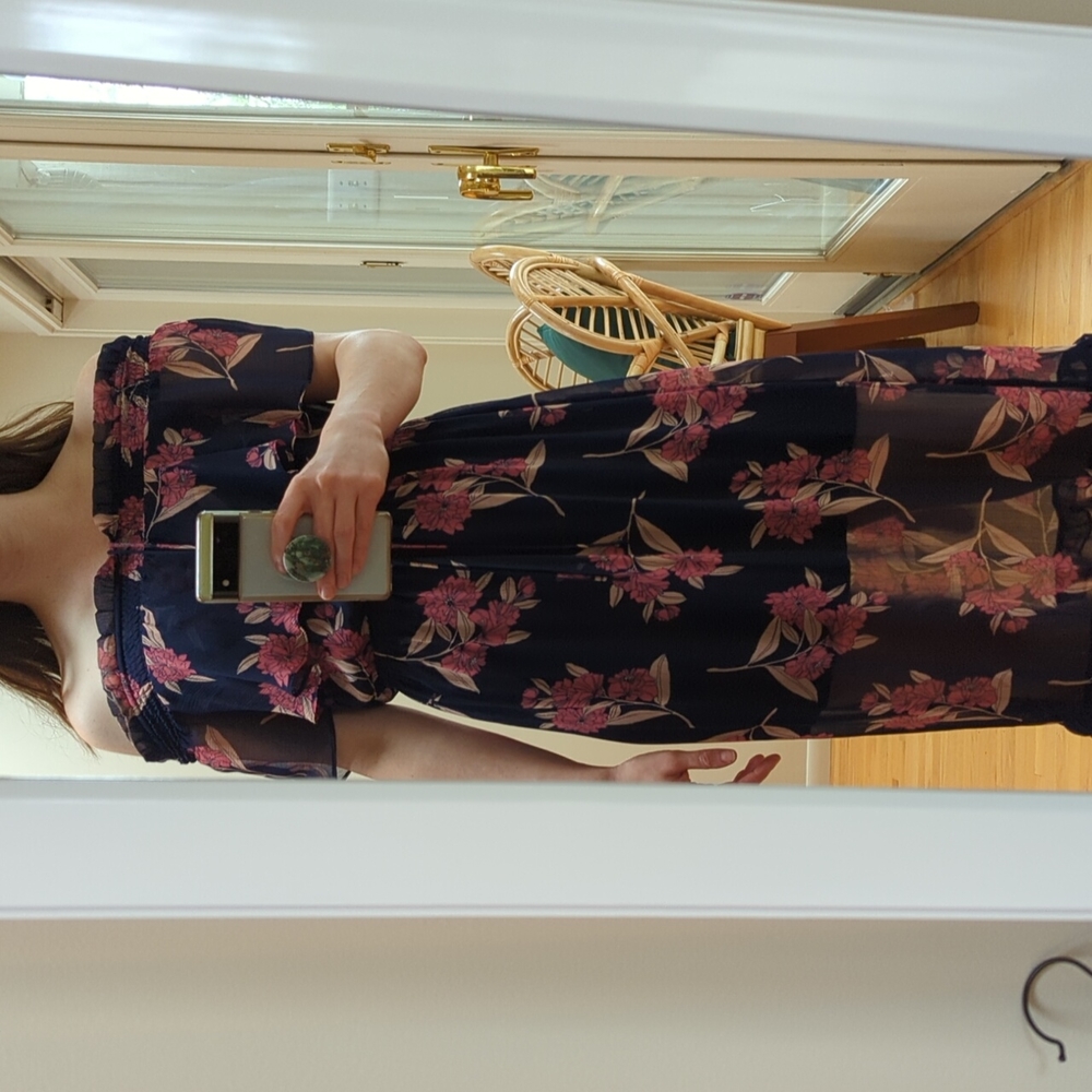 Express floral maxi dress